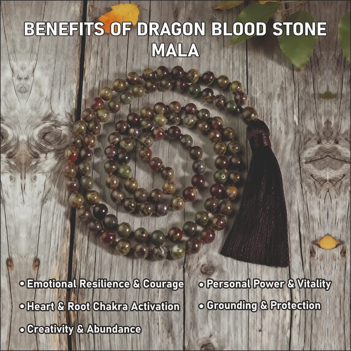 Dragon Blood Stone Mala