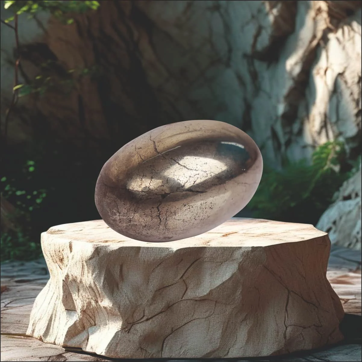 Natural Pyrite Palm Stone