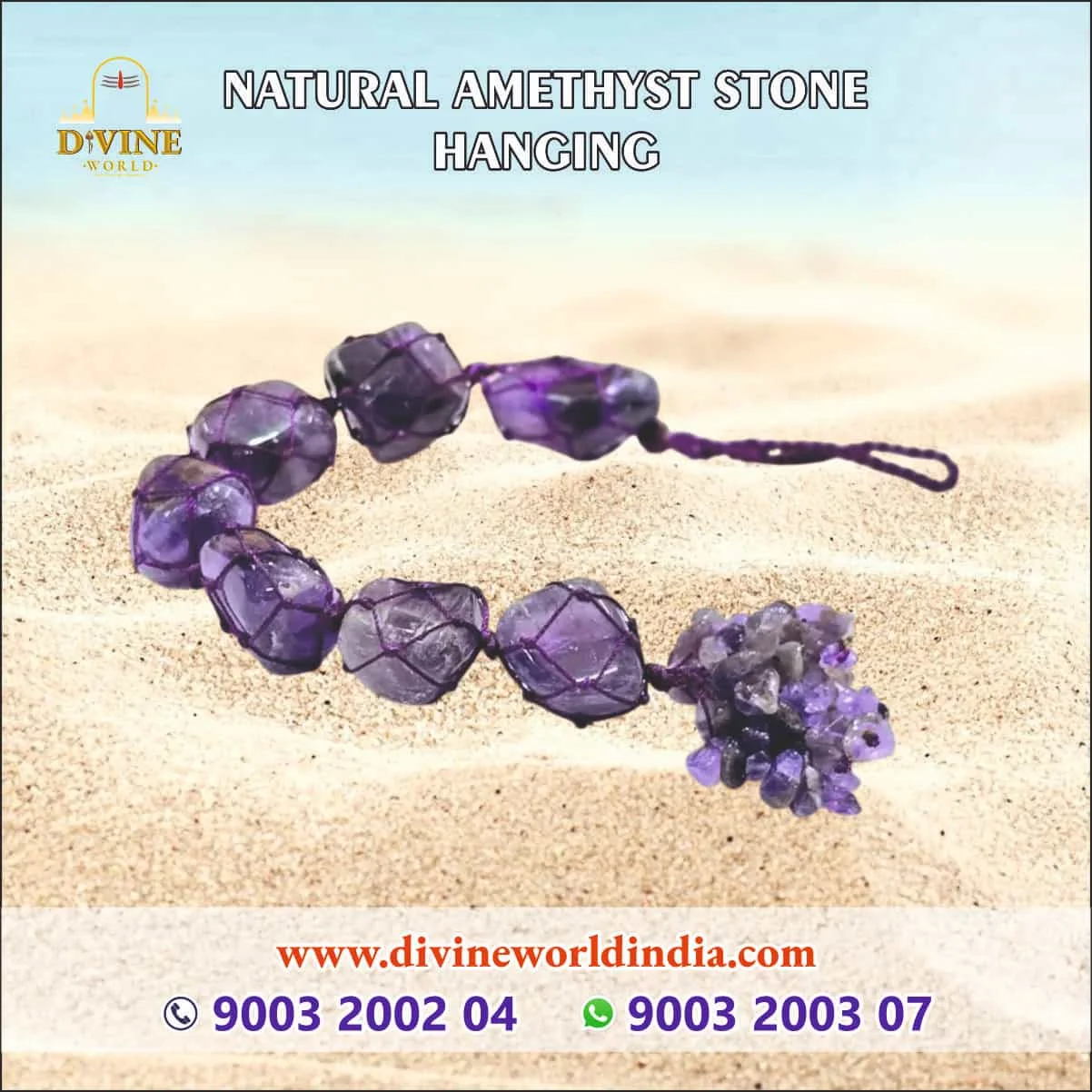 Natural Amethyst Stone Hanging