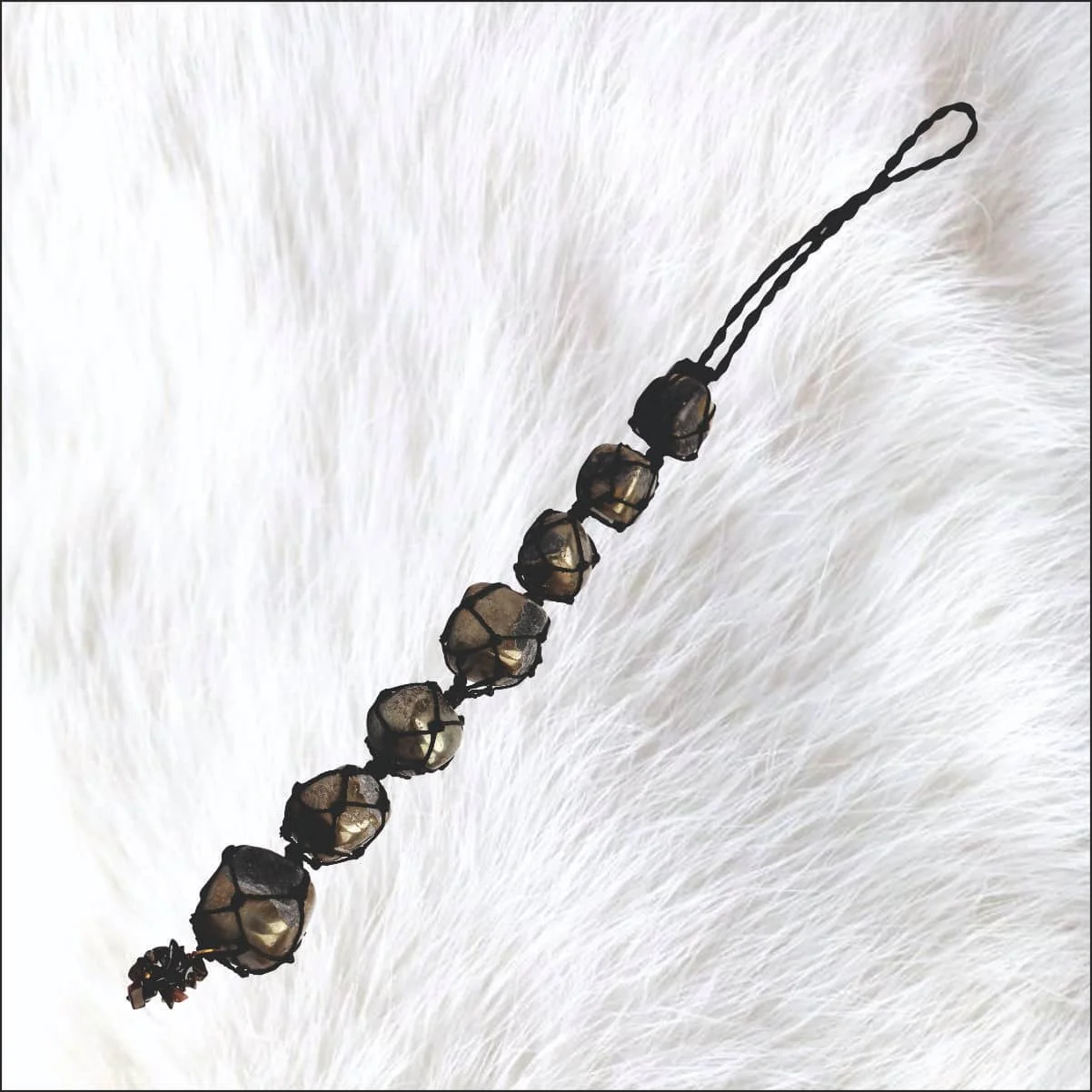 NATURAL PYRITE CRYSTAL HANGER
