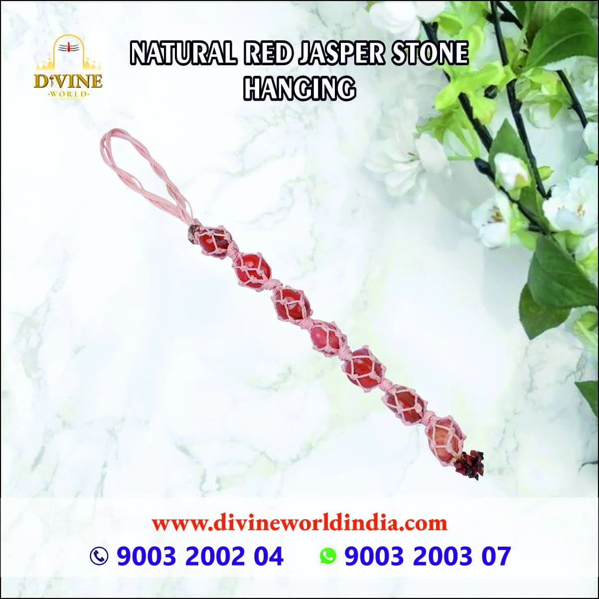 NATURAL RED JASPER STONE HANGING