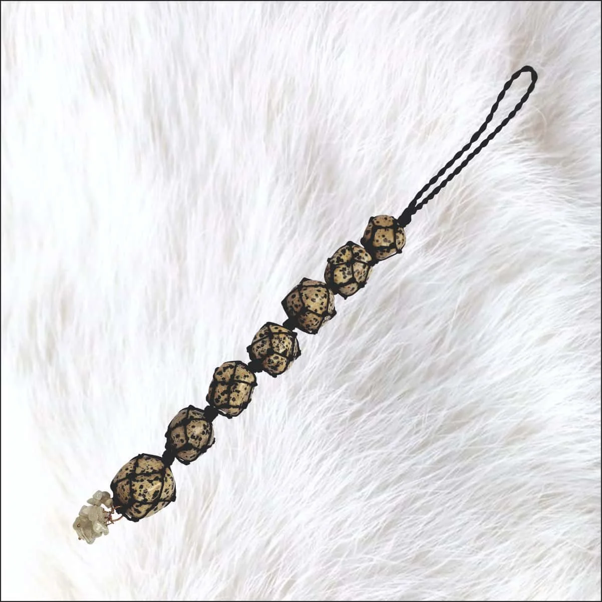 Natural DalmatianJasper Stone Hanger 