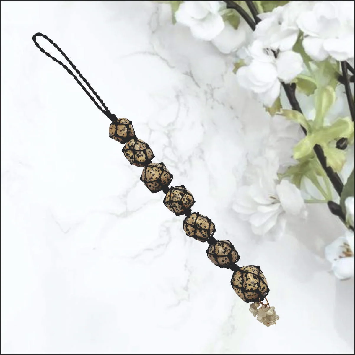 Natural DalmatianJasper Stone Hanger 