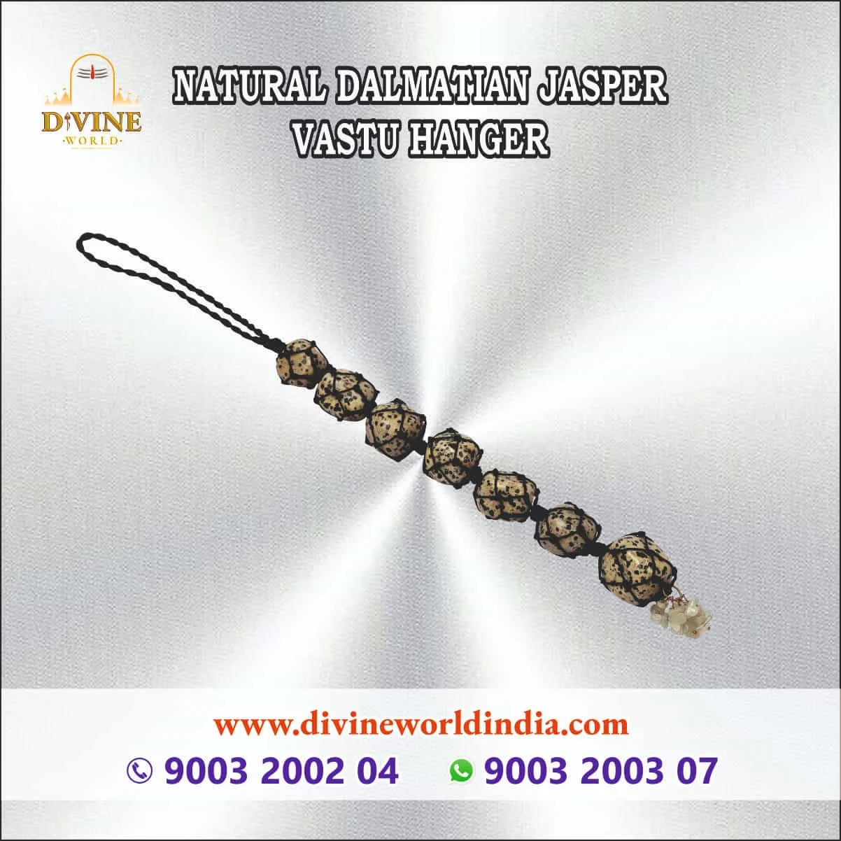 Natural DalmatianJasper Stone Hanger 