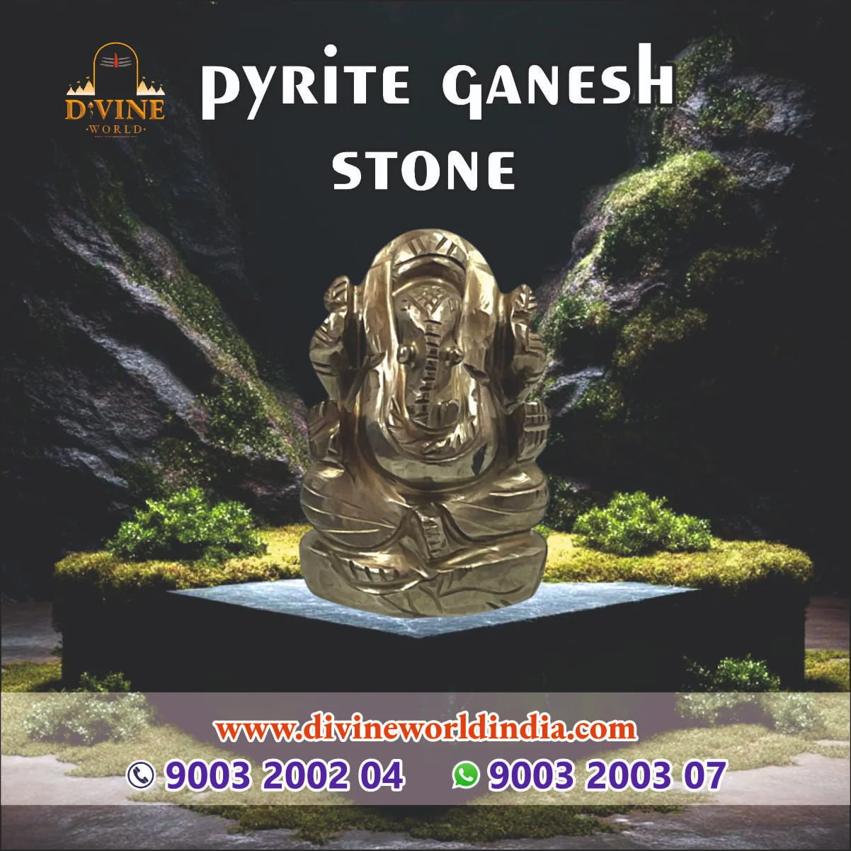 pyrite ganesh stone