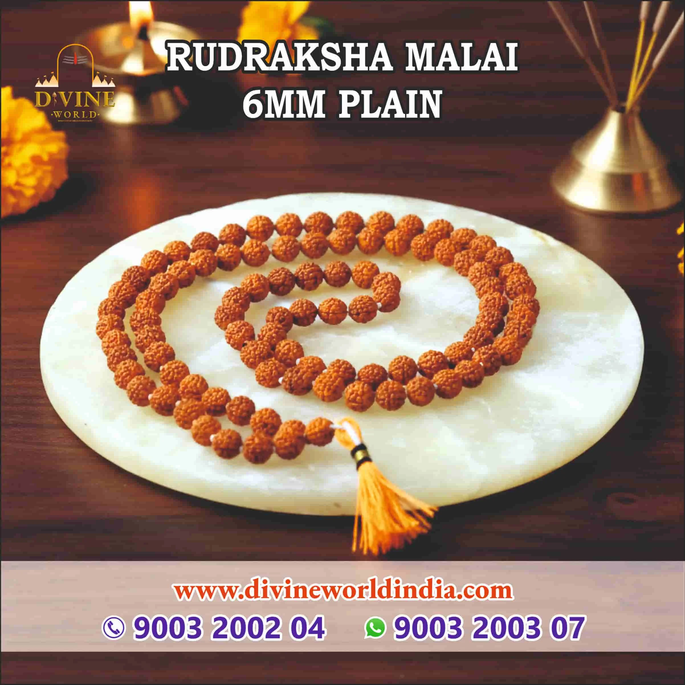 RUDRAKSHA MALA 6MM PLAIN