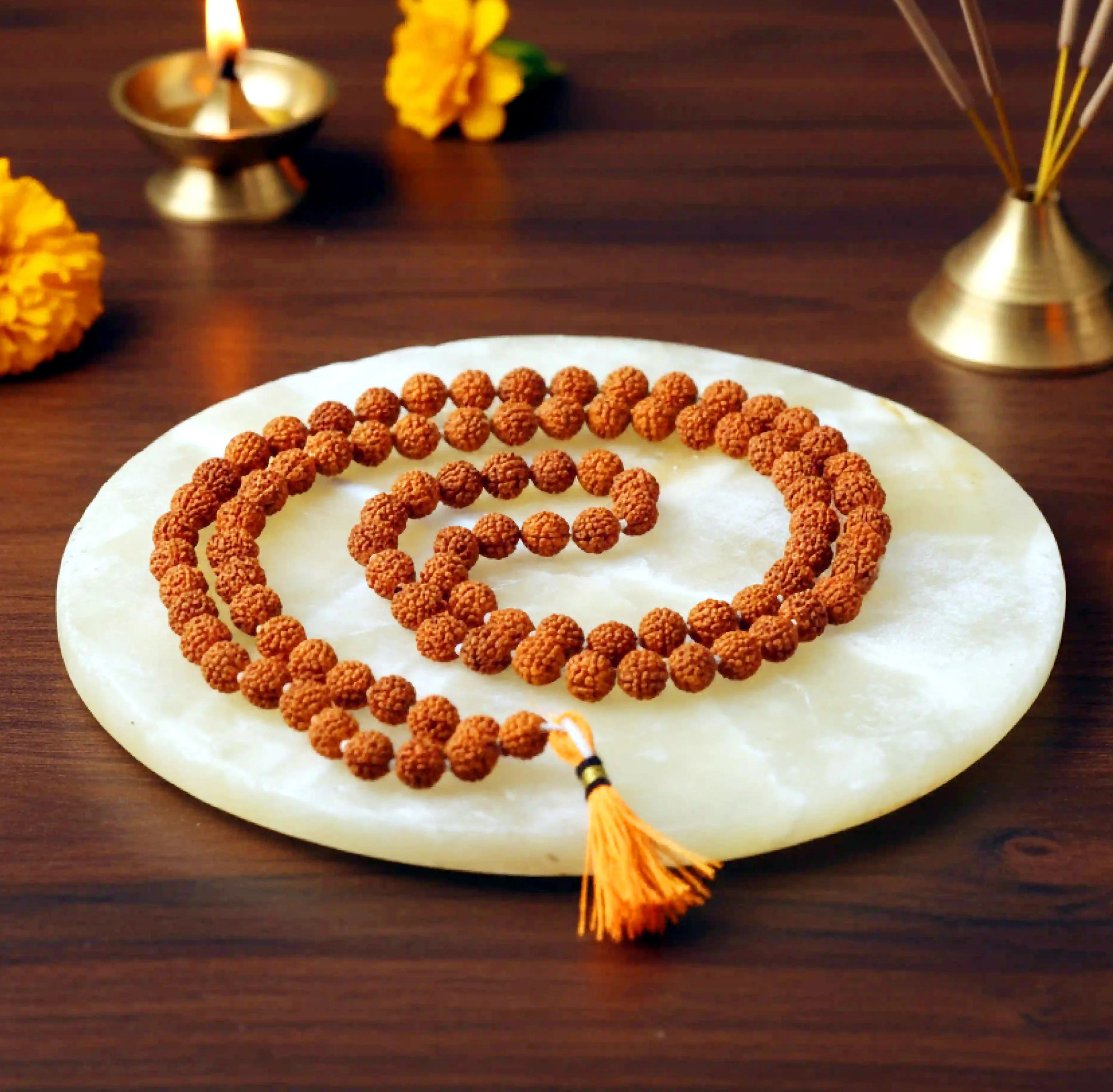 RUDRAKSHA MALA 6MM PLAIN