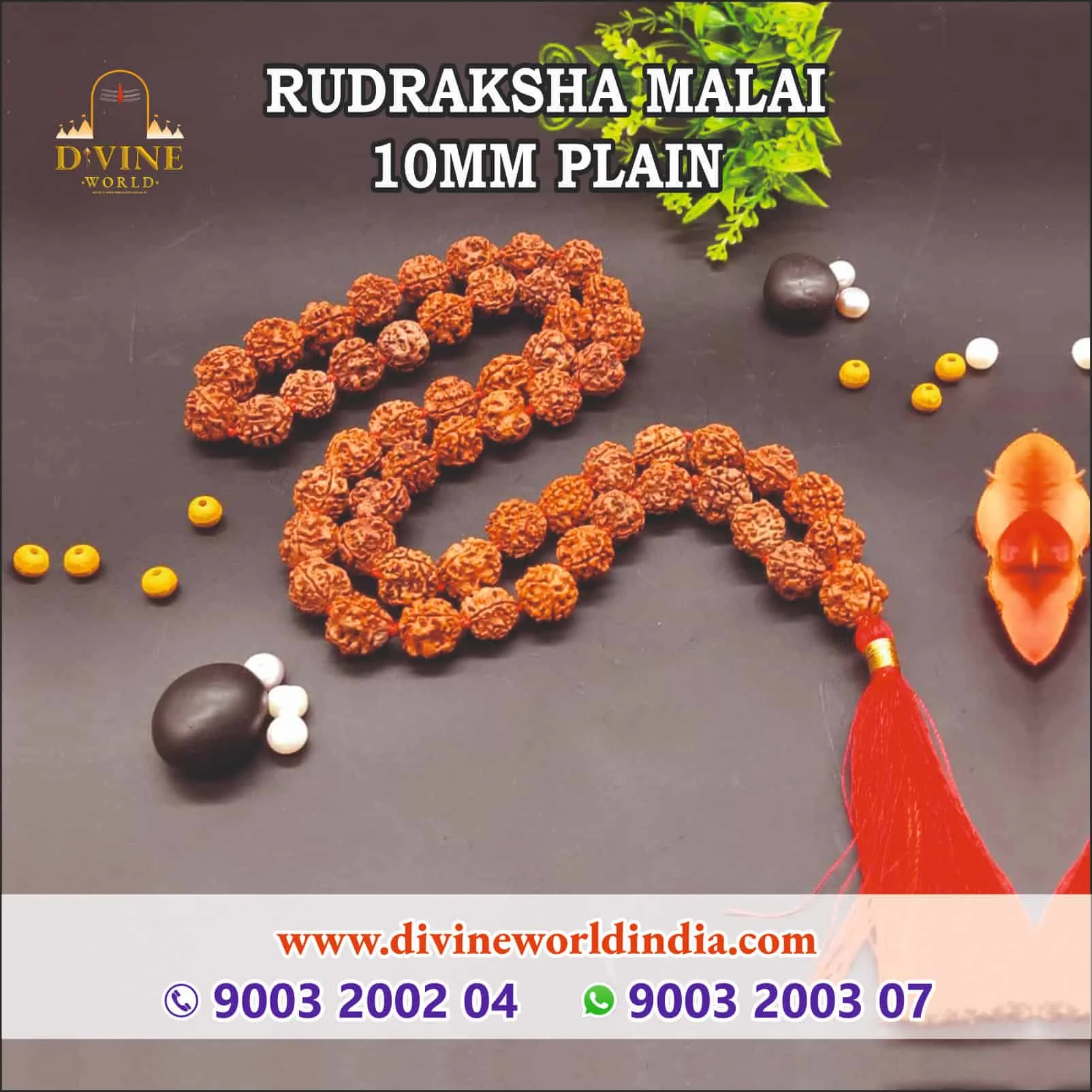 RUDRAKSHA MALAI 10MM PLAIN