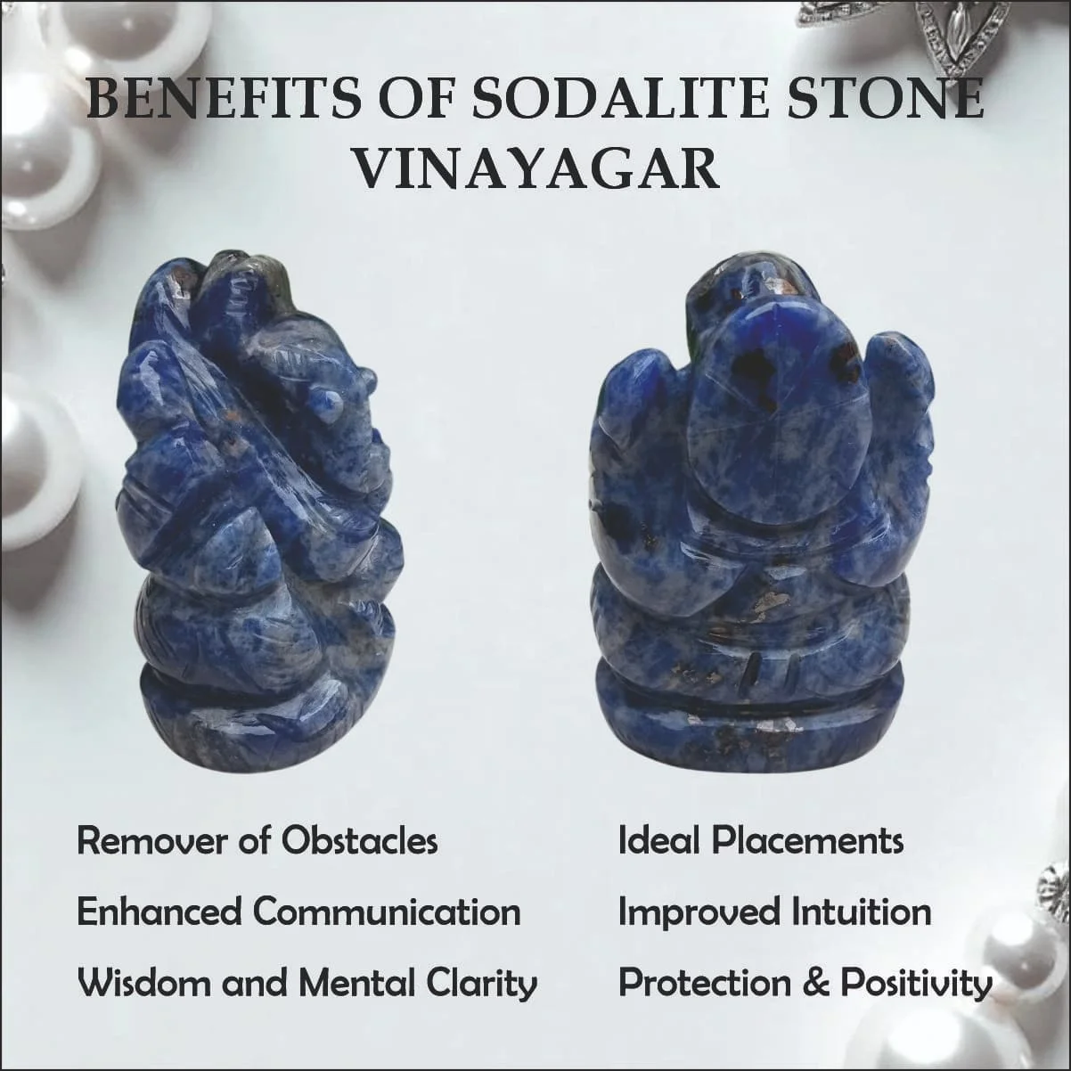 Sodalite Vinayagar Statue