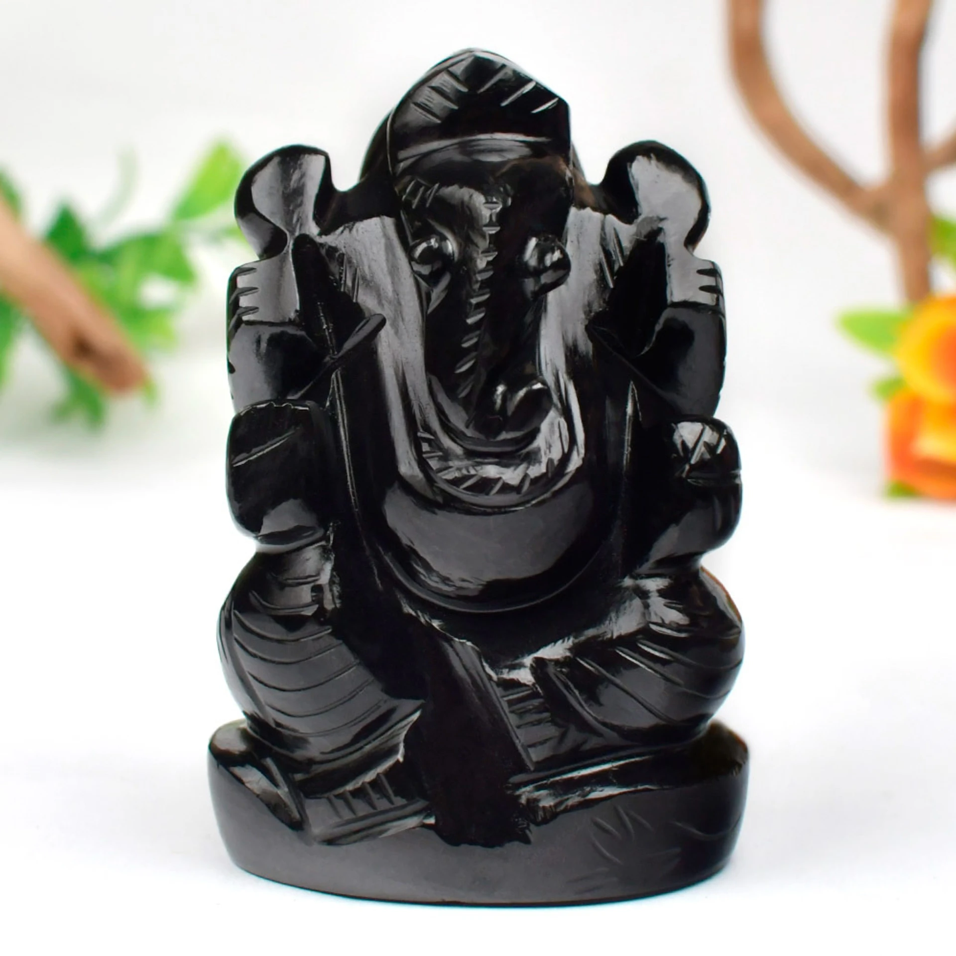 Black Agate Vinayagar Statue