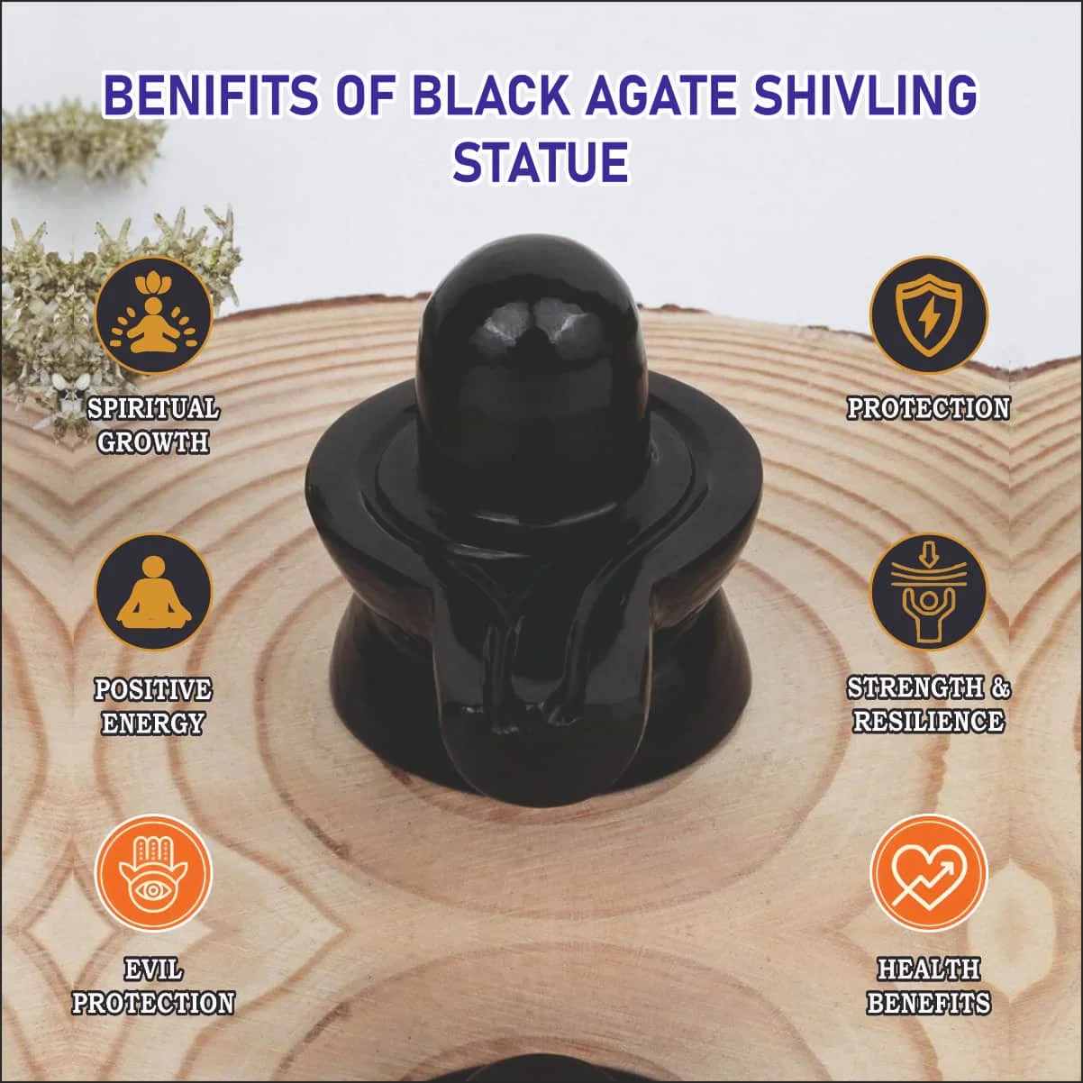 Back Agate Shivling