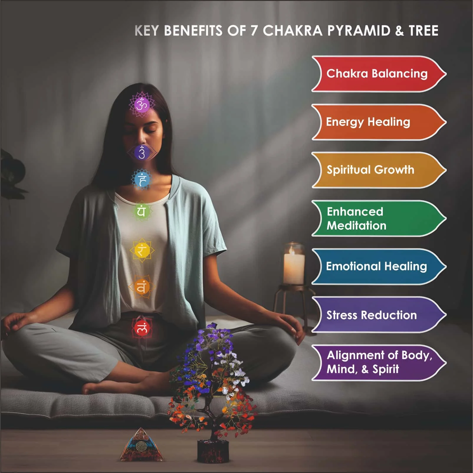 7 Chakra Crystal Tree